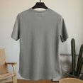 thumbnail image 4 of Men's Solid Color Comfortable Sport Casual Short Sleeved Round Neck Shirts, 4 of 9