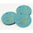 thumbnail image 3 of Inkdotpot Real Gold Foil Made With Love Text Tags Favor Hang Paper Tags 50 Pieces, 3 of 6