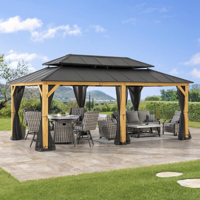 Sunjoy Mosquito Netting pour 12 pieds ×20 pieds. Gazebos