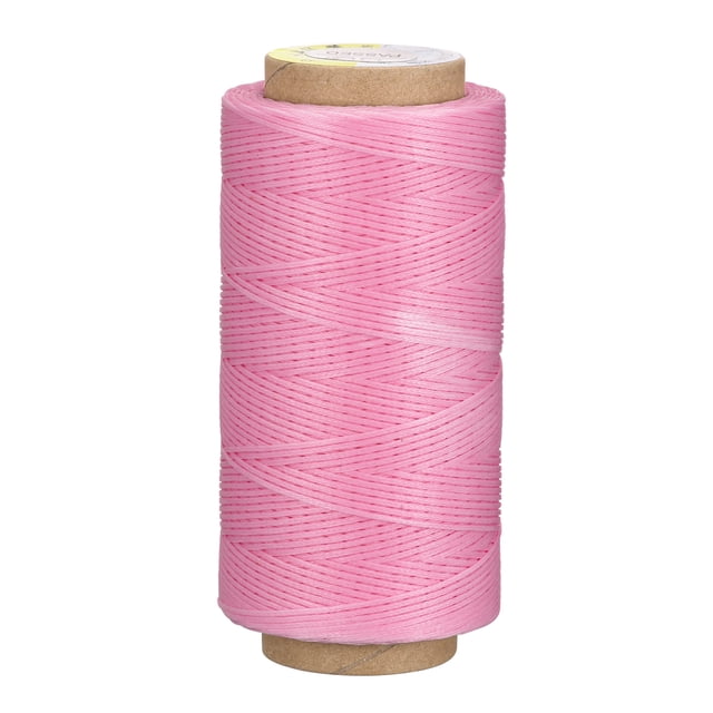 Unique Bargains Fil à Coudre en Cuir 186 Yards 210D/1mm Corde Cirée en Polyester, Rose Lavande