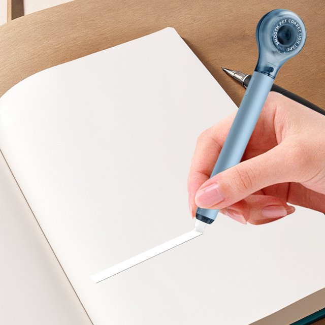 YIMWNYI Pen Retractable Correction Tape, Mini Revision Tape, Replaceable Core, Portable Correction Tool, Gel Pen Style, Eco-Friendly Correction Solution