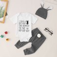 thumbnail image 2 of MIASHUI Baby Boys My First Easter Outfits Clothes Bunny Bodysuit with Rabbit Hat,White,3-6 Months, 2 of 7