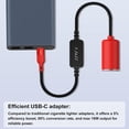 thumbnail image 4 of J&D USB-C Car Adapter Cable, 12V Cigarette Lighter Connector, 1 ft for Dash Cam, GPS, LED Devices, 4 of 7