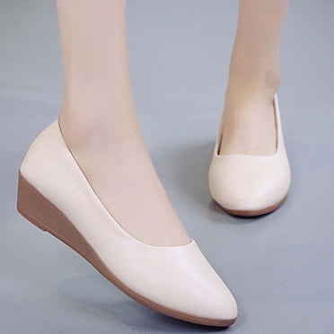 Dvkptbk Women’s Flats Shoes Comfortable Pointed Toe Slip On Casual Ballet Flats Dress Shoes Nude Flats ummer