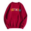 thumbnail image 1 of HNMKIU Chandails pour Femmes Garçon Chandail Maman Chandail pour Femmes Maman Chandail Vie de Maman Chandail pour Maman Chandail à Capuchon Mode Maman Col Rond Chandail, 1 of 2