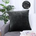 thumbnail image 1 of PiccoCasa Soft Water Repellent Throw Pillow Covers Black 16x16 Inch, 1 of 7