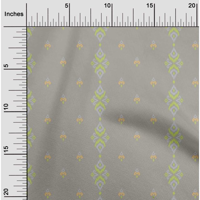 oneOone Georgette Viscose Tissu Stripe & Swirl Ikat Tissu Imprimé 1 Yard 42 Inch Large