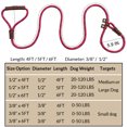 thumbnail image 2 of Handmade Strong Heavy Duty Rope No Pull Training Lead Leashes with Durable Leather Handles,Reflective Dog Training Lead for Large Medium and Small Dogs, 2 of 7