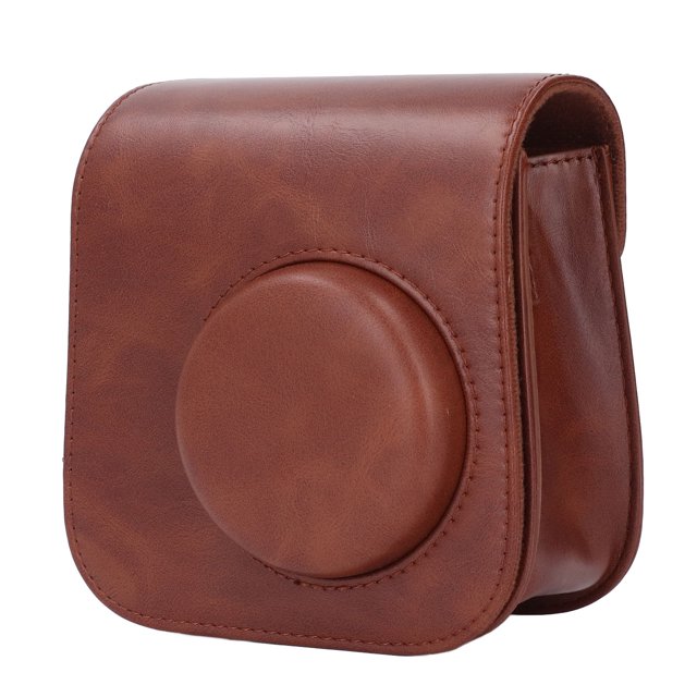 Instant Étui de Protection pour Appareil Photo, Housse en Cuir PU avec Sangle Amovible et Réglable, Étui de Protection Rétro Imperméable et Résistant aux Rayures pour Mini SE 7 Plus