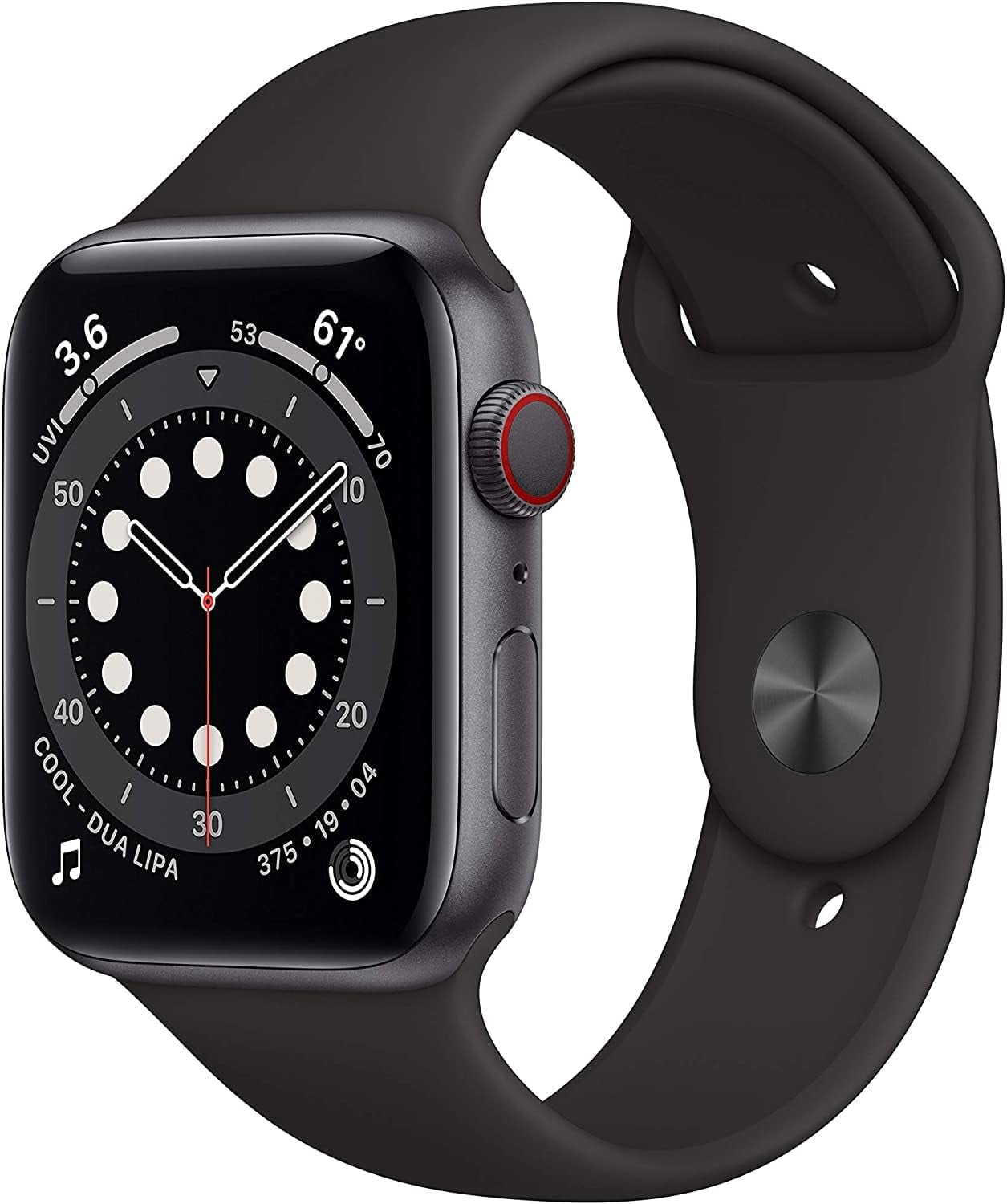 Refurbished Apple Watch Series 6 Titanium 44mm A2294 (GPS + Cellular) Space Black (Grade A+)