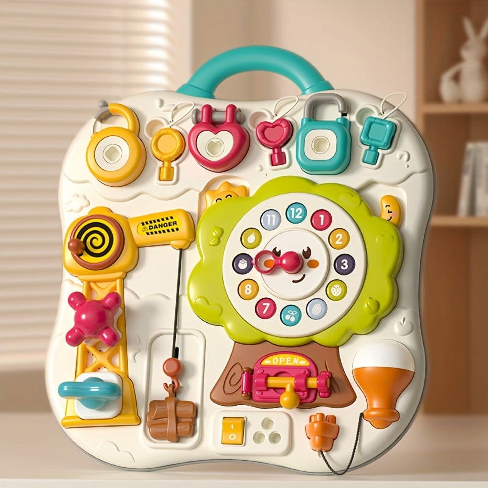MesaSe Multi-Functional Infant Learning Board - Develops Fine Motor Skills  Cause-and-Effect Understanding  and Problem-Solving Abilities - Educational Toy for Early Childhood Development