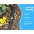 thumbnail image 3 of Habitech 1/2"" Coupling Drip Irrigation Fittings (12 Pack) - Barbed Drip Line Coupler Connectors compatible with Rain Bird and Most 1/2"" Tubing or Sprinkler Systems, 3 of 5