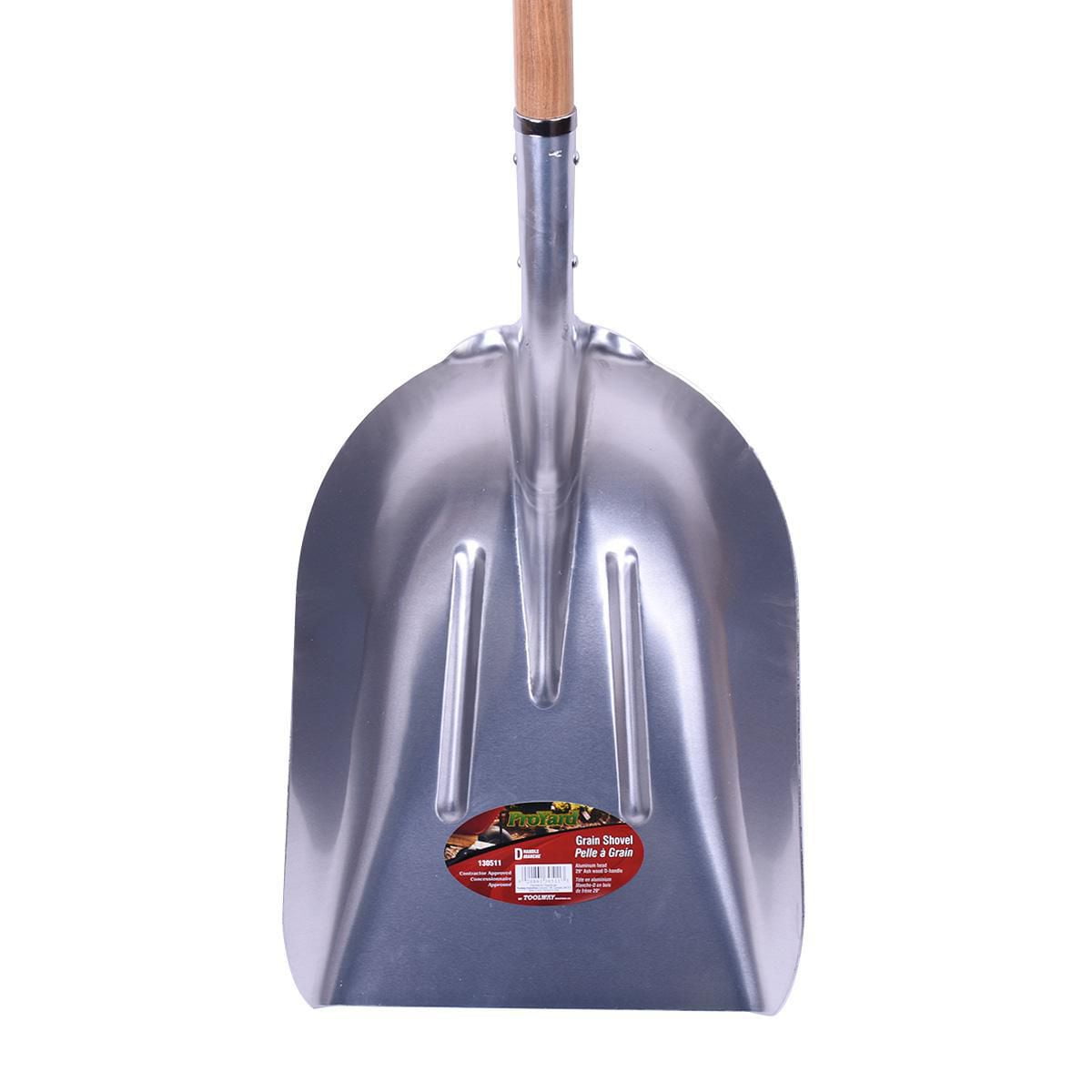 Pelle à grain en alun, manche en bois, 48 po de Poly D-Grip