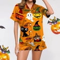 thumbnail image 2 of Kcodviy Pyjama Décontracté d'Halloween Imprimé pour Femmes Ensemble de Pyjama pour Femmes Ensemble Pyjama et Short Ensemble de Pyjama pour Femmes Pyjama pour Ados Ensemble Satin Pyjama Bedhead, 2 of 6