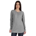thumbnail image 1 of Inkmeso Tshirt With Buttons Jersey Tee Long Sleeve Top For Women, 1 of 8