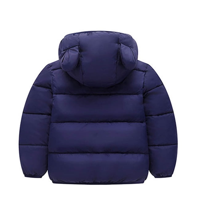 Veste d'Hiver pour Enfants en Velours d'Agneau Matelassée en Coton avec Oreilles de Lapin, Veste Matelassée en Coton pour Bébé