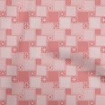 thumbnail image 1 of oneOone Georgette Viscose Red Fabric Asian Block Tile Craft Projects Decor Fabric Printed By The Yard 42 Inch Wide, 1 of 4