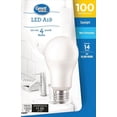 thumbnail image 1 of Great Value 100W A19 Daylight LED Bulbs 4-pack, 1 of 3