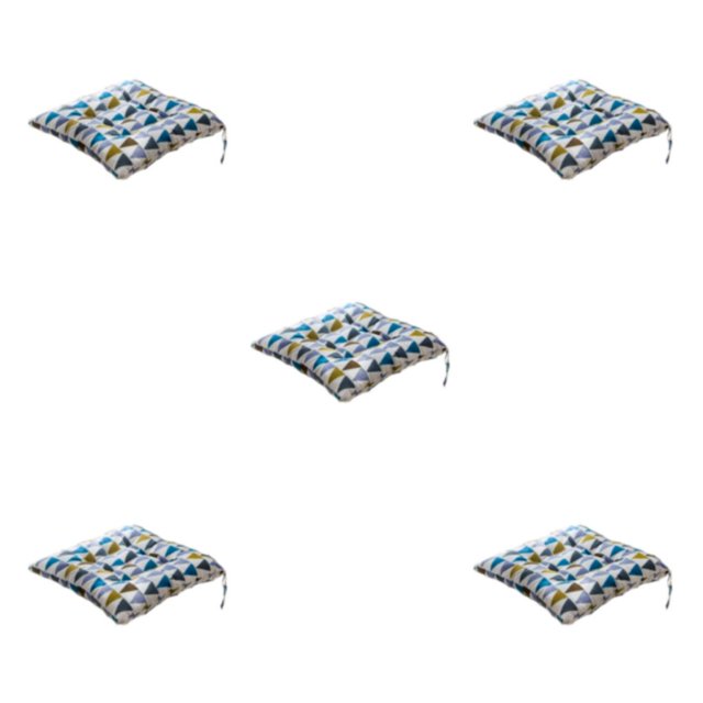 Wweixi Cushion Pad For Square Chair - Soft And Comfortable Wide Range Of Uses Square Chair Cushion Colorful Triangles 5Set