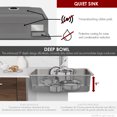 thumbnail image 4 of Stylish Dual Mount 30" Stainless Steel Single Bowl Kitchen Sink with Strainer S-411T, 4 of 12