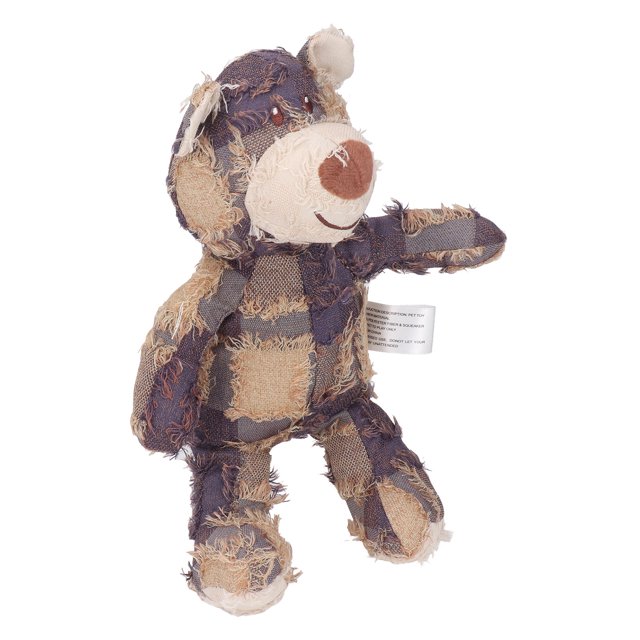 Squeaky Dog Toy,Unbreakable Stuffed Plush Dog Toy Cute Indestructible Robust Bear For Pets