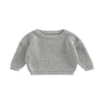 thumbnail image 1 of Chandail pour Bébé Garçon Fille Col Rond Manches Longues Pull Tricoté Chaud Automne Hiver Vêtements Beige 5-6 Ans, 1 of 7