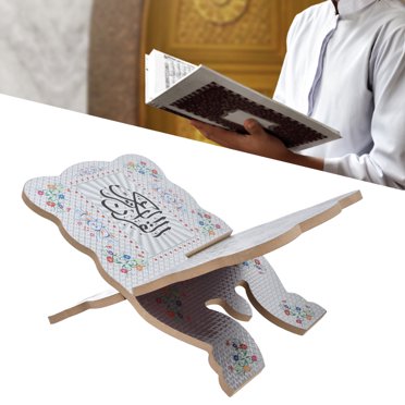 2pcs Quran Stand Boxwood Quran Holy Book Display Holder For Eid Al Fitr Ramadan Bible Reading Decoration