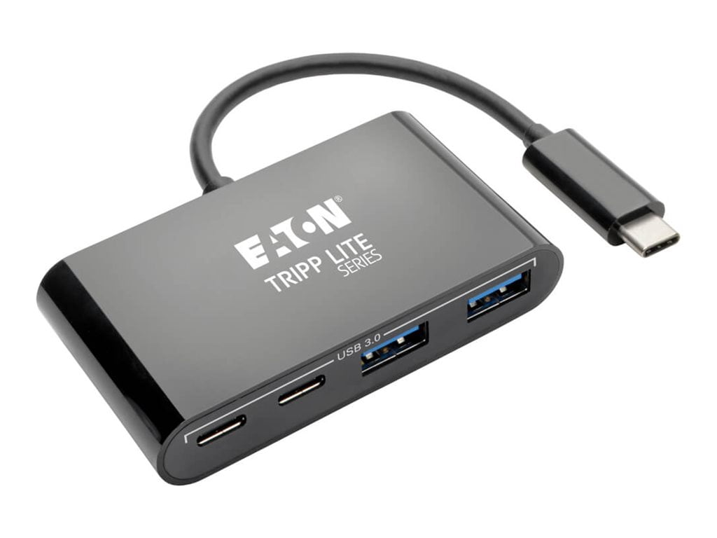 Eaton Tripp Lite series USB 3.1 Gen 1 USB C Portable Hub with 2 USB Type C Ports and 2 USB-A Ports, Thunderbolt 3 Compatible, USB-C, USB Type-C - Hub - 2 x SuperSpeed USB 3.0 + 2 x USB-C - desktop