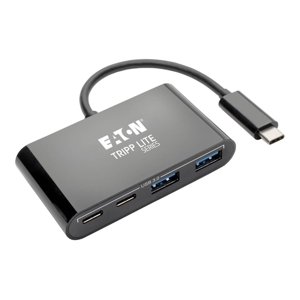 Eaton Tripp Lite series USB 3.1 Gen 1 USB C Hub portable avec 2 USB Ports de type C et 2 USB-A Ports, Thunderbolt 3 Compatible, USB-C, USB Type C - Hub - 2 x SuperSpeed USB 3.0 + 2 x USB-C - bureau