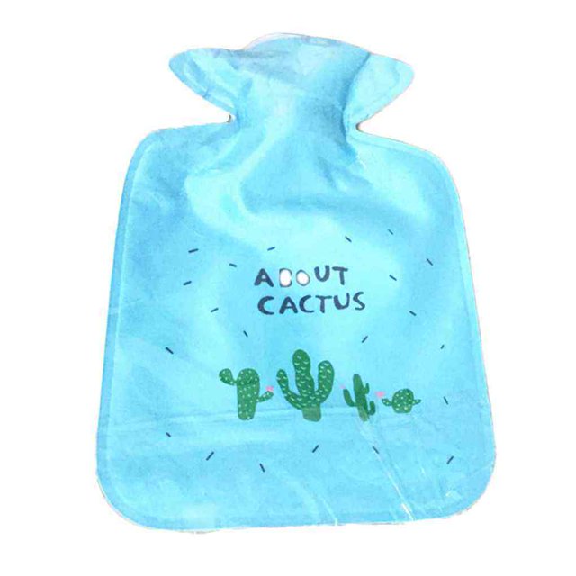 Cartoon Printed Hot Water Bottles Injection Warm Bottles Injection Explosion-Proof Warm Heater Bag Hand Feet Belly Warmer