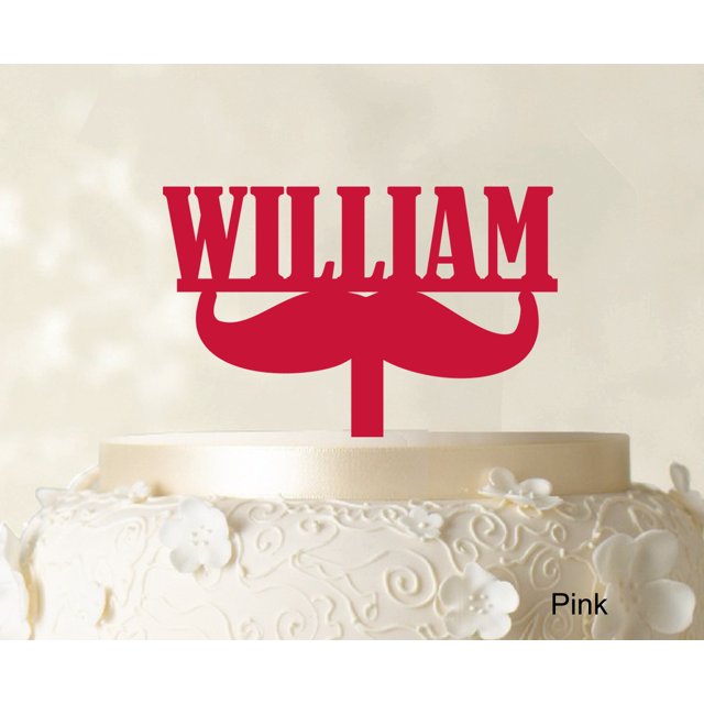 Custom Name Cake Topper Personalized Pink Cake Topper Color Option Available 5-7 Inches Wide