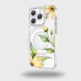 thumbnail image 1 of MagSafe iPhone 15 Pro Yellow Wildflower Clear Case, 1 of 5