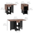 thumbnail image 3 of HOMCOM Table à Manger Pliable, Table à Abattants avec Rangement pour Cuisine, 3 of 10