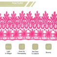 thumbnail image 4 of Uxcell 3.14 inch Wide 10 Yard Lace Ribbon Floral Pattern Rose Red Embroidered Lace Trim for Sewing Making, Gift Wrapping, 4 of 5