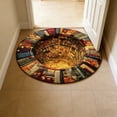 thumbnail image 5 of SIYTUAU 3D Optical Illusion Book Cave Round Area Rug Non Slip Floor Mat For Bedroom Study Library 47.2X47.2 Inches Velvet Soft Pile Polyester Fiber D, 5 of 5