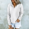 thumbnail image 2 of Timegard Chandail à Capuchon à Fermeture Éclair pour Femme Grande Taille Automne Décontracté Ample Couleur Unie Veste Manteau Confortable avec Poches, 2 of 6