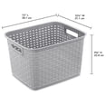 thumbnail image 2 of Sterilite Tall Gray Weave Basket, 2 of 7
