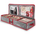 thumbnail image 1 of PE Underbed Gift Wrap Orger, Interior Pockets, fits 18-24 Standard Rolls, Underbed Storage, Wrapping Paper Storage Box and Holiday Accessories, 40” Long - Tear Proof Fabric, 1 of 8