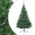 thumbnail image 1 of vidaXL Artificial Half Christmas Tree with Stand Green 210 cm PVC, 1 of 5