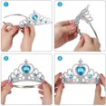 thumbnail image 3 of Princess ELSA The Snow Queen Dress Up Accessories - 2 Piece Gift Set With Rhinestone Crown Magic Wand Blue, 3 of 7
