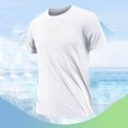 thumbnail image 2 of LNWUY Men's Plus Size Short Sleeve UPF 50+ T-Shirt Quick Dry Rash Guard Athletic Running Swim Top Tee Performance Water Shirts White L, 2 of 6