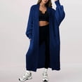 thumbnail image 2 of Comdrip Long Cardigans for Women! Long Cardigans for Women Open Front Cable Knit Cardigan Open Front Oversized Draped Sweater Outerwear Fall Cardigans for Women Blue XL, 2 of 4