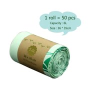 50pcs Trash Bags Biodegradable Garbage Bags Compostable Bags Rubbish Bags Wastebasket Liners Bags for Kitchen