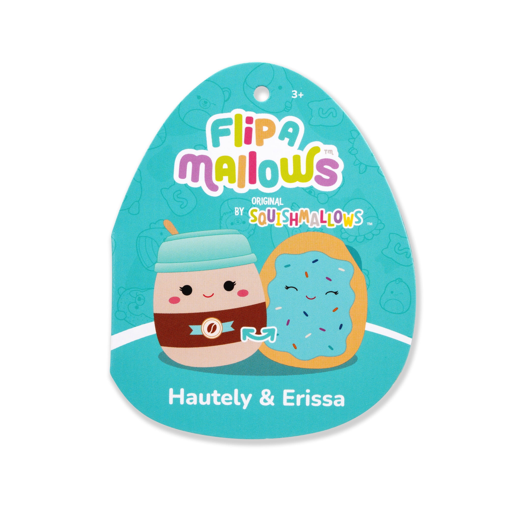 Squishmallows FlipAMallows Peluche Originale de 5 pouces - Hautely le café à emporter et Erissa la pâtisserie grillée - Petite Peluche Ultra Douce Officielle Jazwares