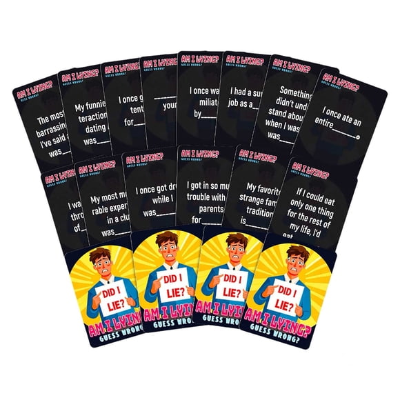 Hearth & Gear 50 Interactive Board Game Cards For Lying People Drinking Game Cards Gathering Drinking Table Atmosphere Cards Almanac Game print Game Beholder Game Acronym Game Blah Blah Blah Phonics