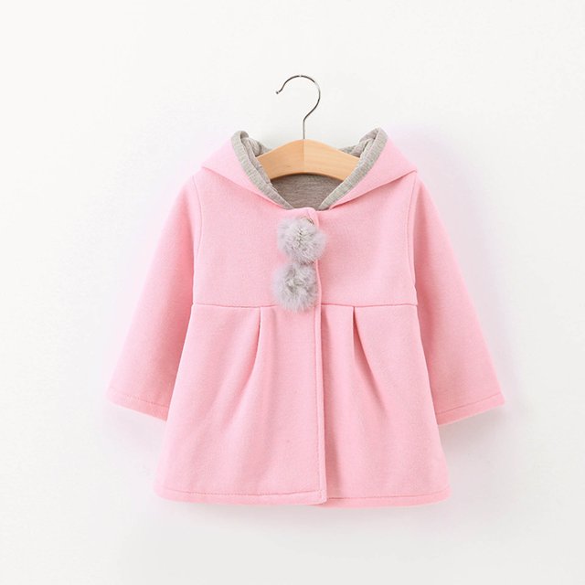 Baby Girl Girls' Hooded Jacket Spring And Winter New Style Small And Medium-sized Children's Cute Rabbit Ears Trendy Style 3 Year Old Girl Gifts on Clearance