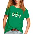 thumbnail image 1 of Pompotops Haut à T-Shirt à Manches Courtes et Manches Courtes pour Femme, 1 of 4