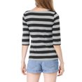 thumbnail image 3 of INSPIRE CHIC T-Shirt Décontracté Imprimé pour Femmes à Manches au Coude et Col Rond, 3 of 7
