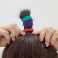 thumbnail image 4 of 100PCS Kids Ponytail Holders Solid Color Hair Ties Elastic Hair Bands with Box, 4 of 10