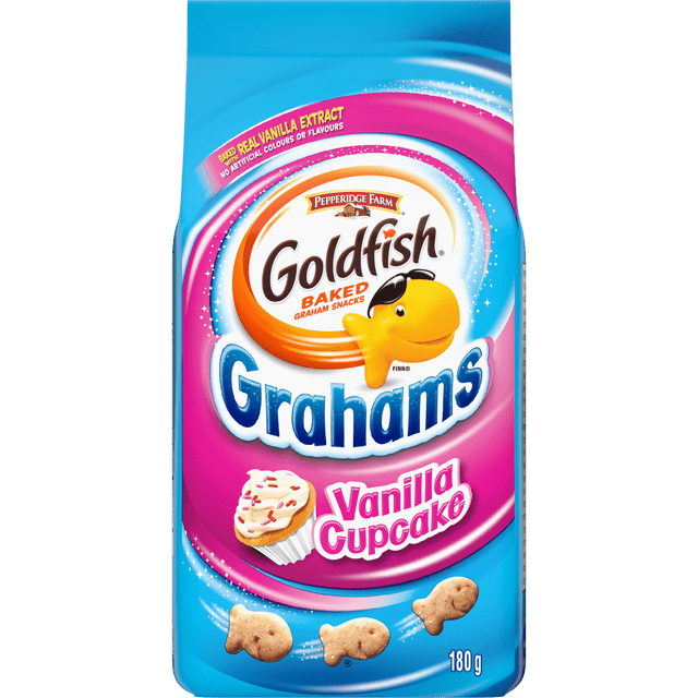 Goldfish® Vanilla Cupcake Baked Graham Snacks (180g Bag)